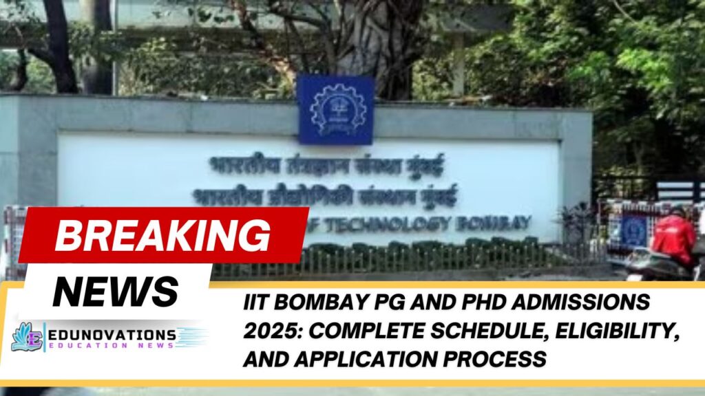 IIT Bombay PG and PhD Admissions 2025