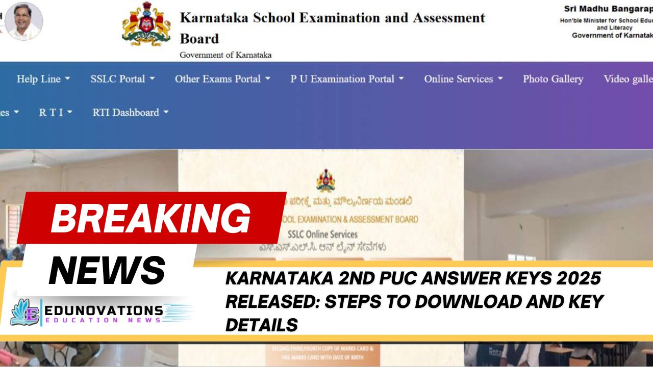 Karnataka 2nd PUC Answer Keys 2025