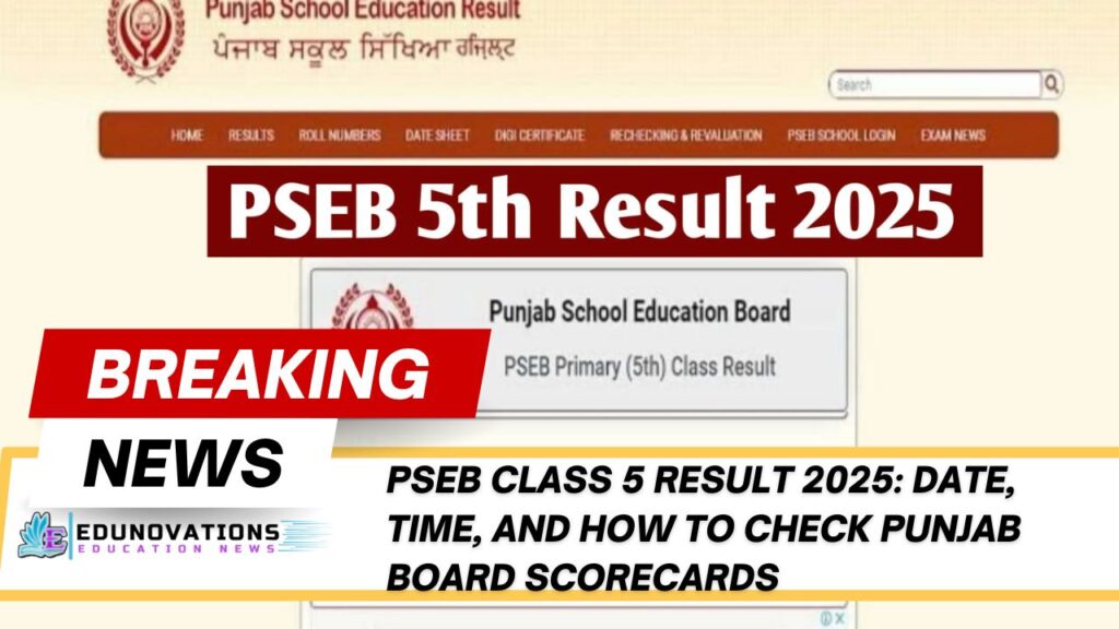 PSEB Class 5 Result 2025