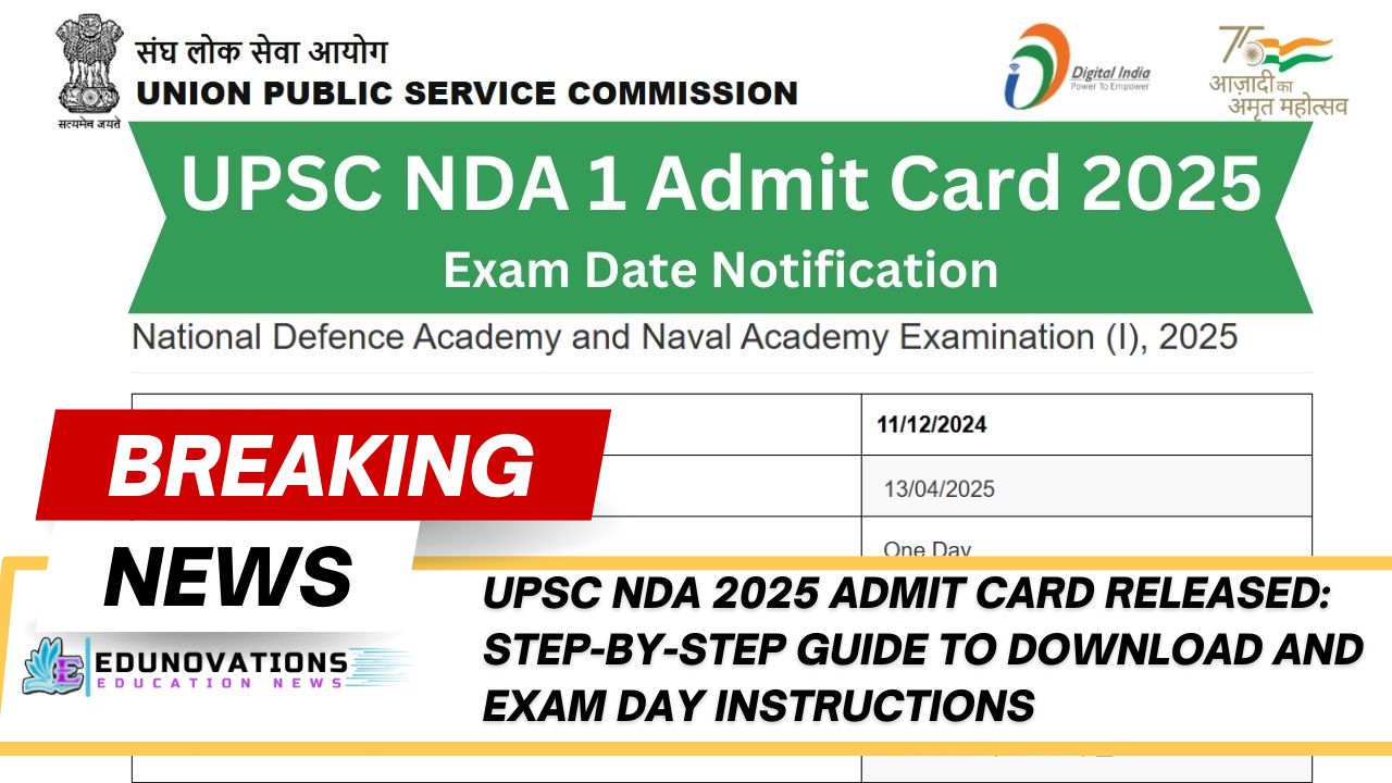UPSC NDA 2025 Admit Card