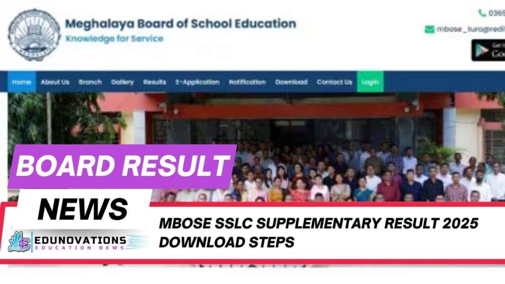 MBOSE SSLC Supplementary Result 2025 download steps