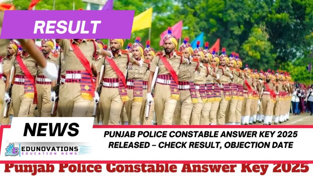 Punjab Police Constable Answer Key 2025