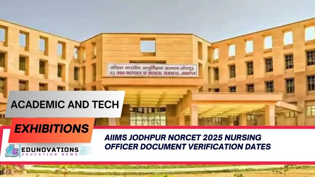 aiims jodhpur norcet 2025 nursing officer document verification dates