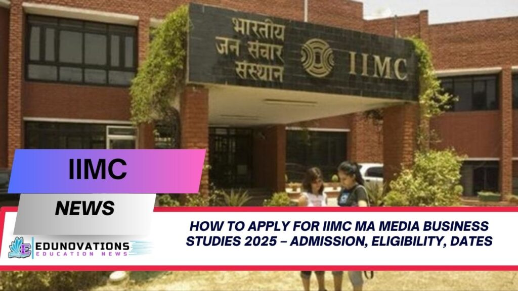 how to apply for iimc ma media business studies 2025