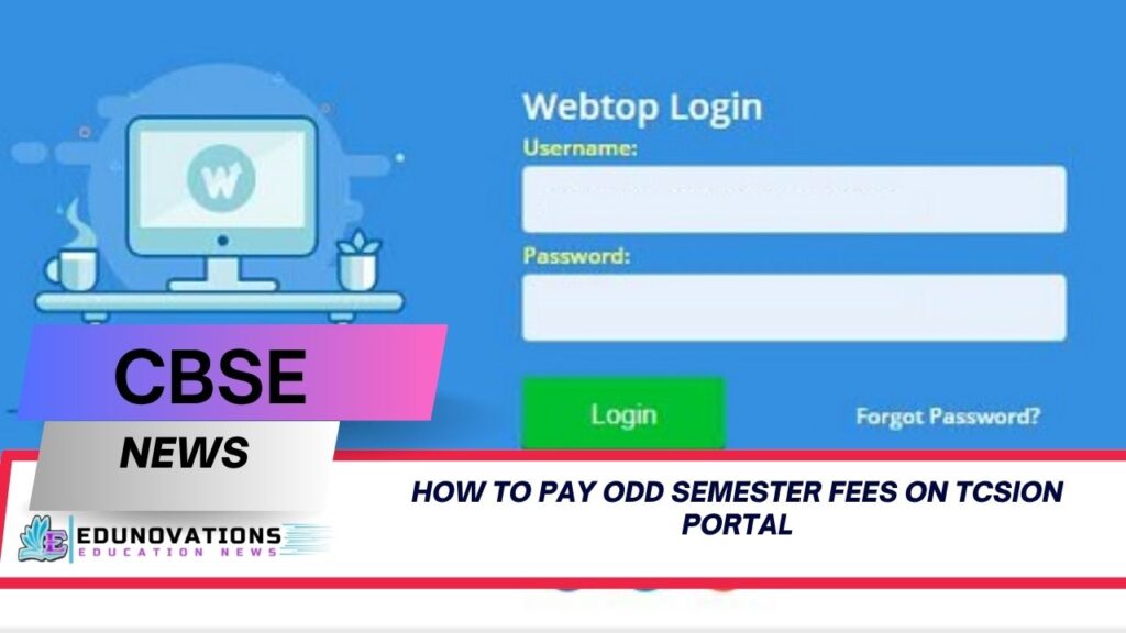 how to pay odd semester fees on TCSion portal