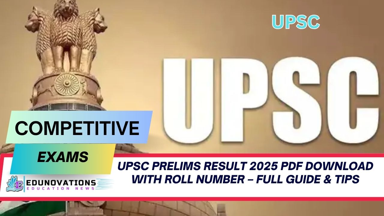 upsc prelims result 2025 pdf download with roll number