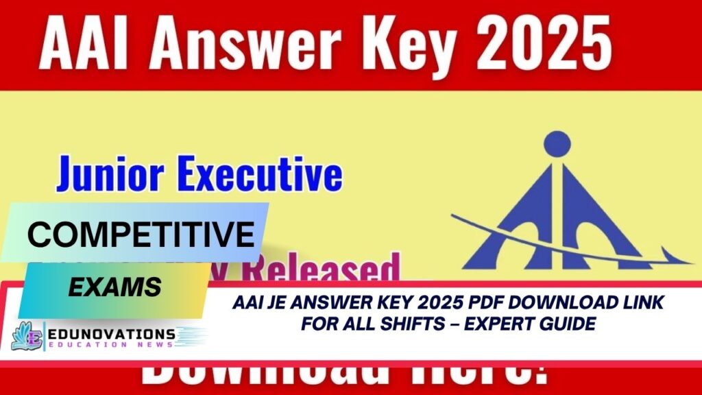 AAI JE answer key 2025 pdf download link for all shifts