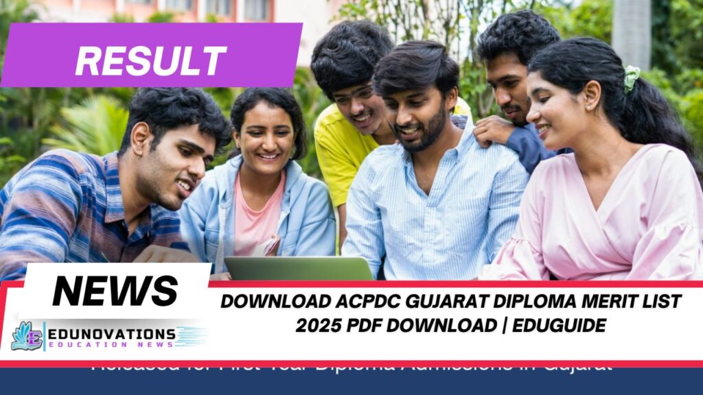 ACPDC Gujarat diploma merit list 2025 pdf download