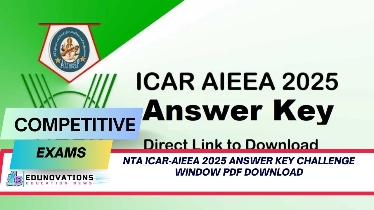 NTA ICAR‑AIEEA 2025 answer key challenge window PDF download
