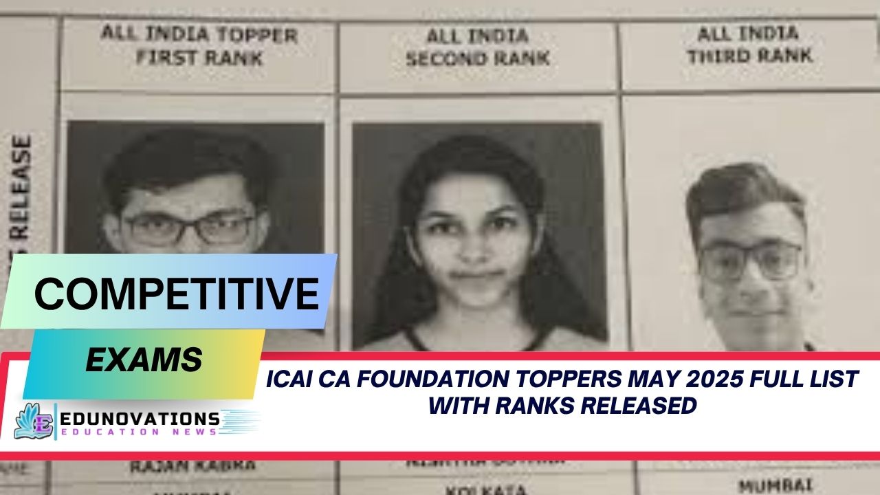 icai ca foundation toppers may 2025 full list with ranks