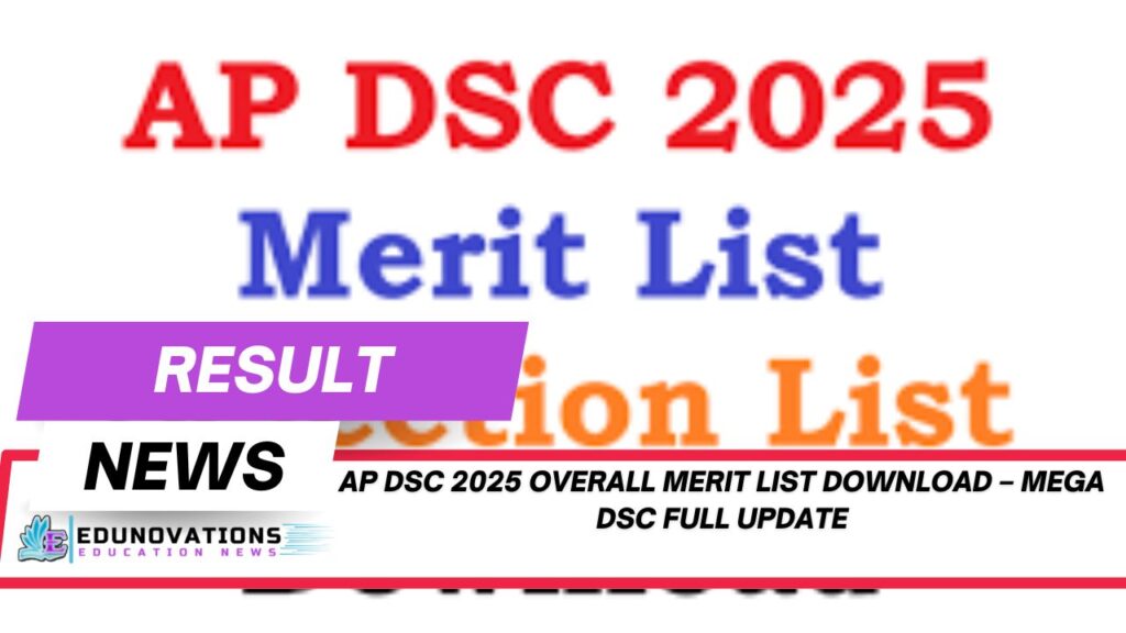 AP DSC 2025 overall merit list download