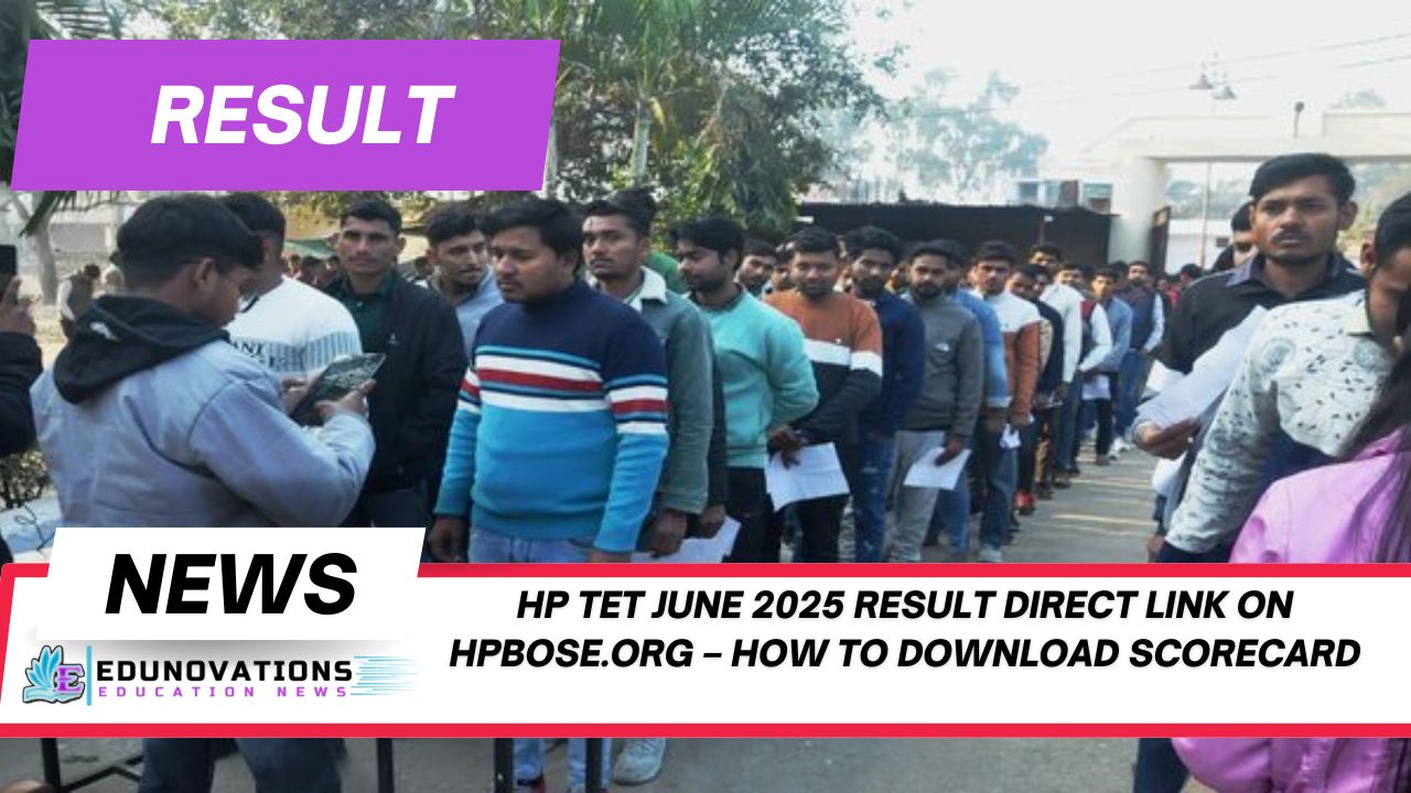 HP TET June 2025 result direct link on hpbose.org