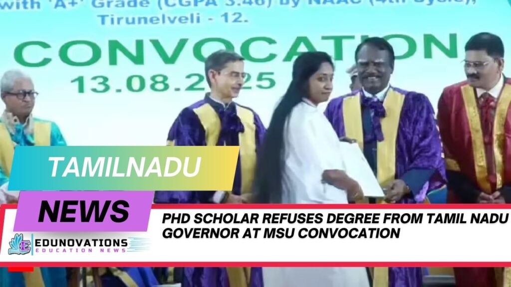 PhD scholar refuses degree from Tamil Nadu governor