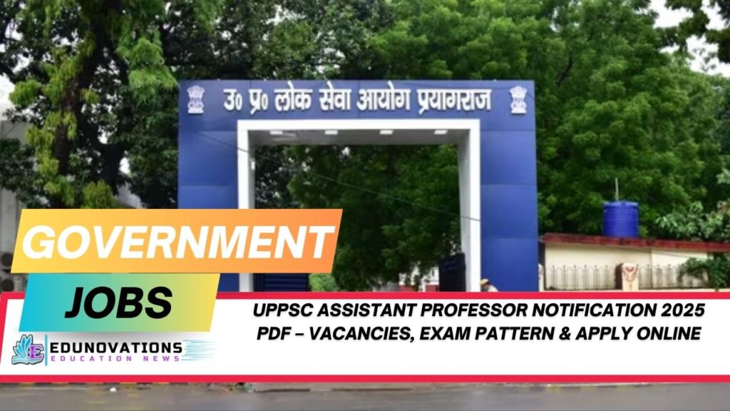 UPPSC assistant professor notification 2025 PDF