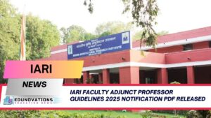 iari faculty adjunct professor guidelines 2025 notification pdf