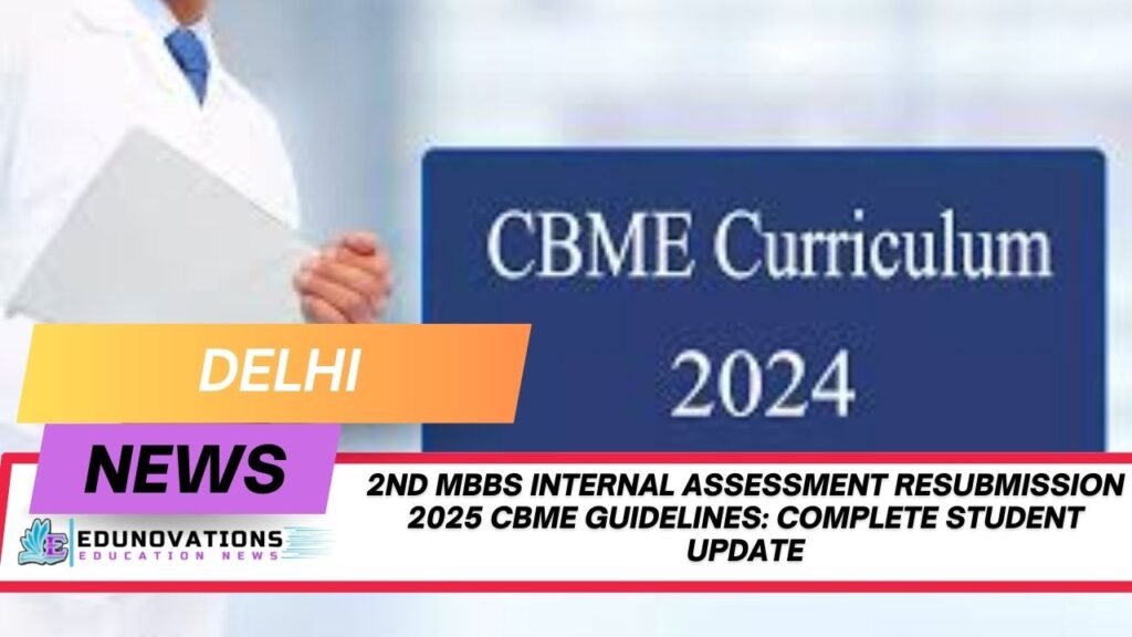 2nd MBBS internal assessment resubmission 2025 CBME guidelines