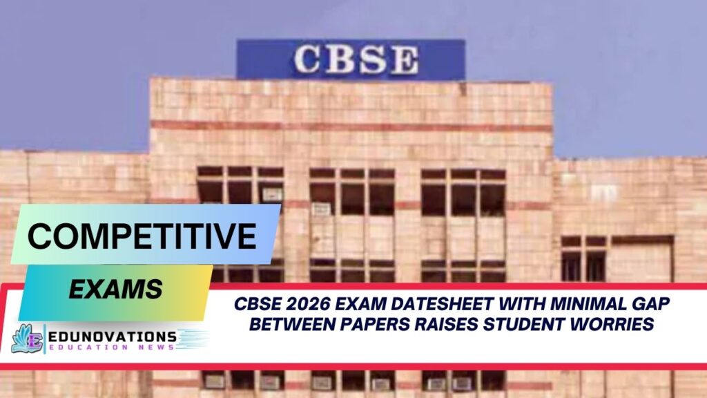 CBSE 2026 exam datesheet with minimal gap between papers