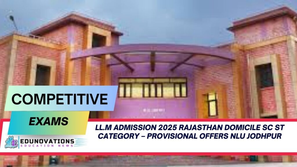 LL.M admission 2025 Rajasthan domicile SC ST category