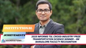 2025 INFORMS TSL cross-industry prize transportation science winner
