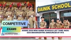AISSEE 2026 new Sainik schools list Tamil Nadu Goa Maharashtra