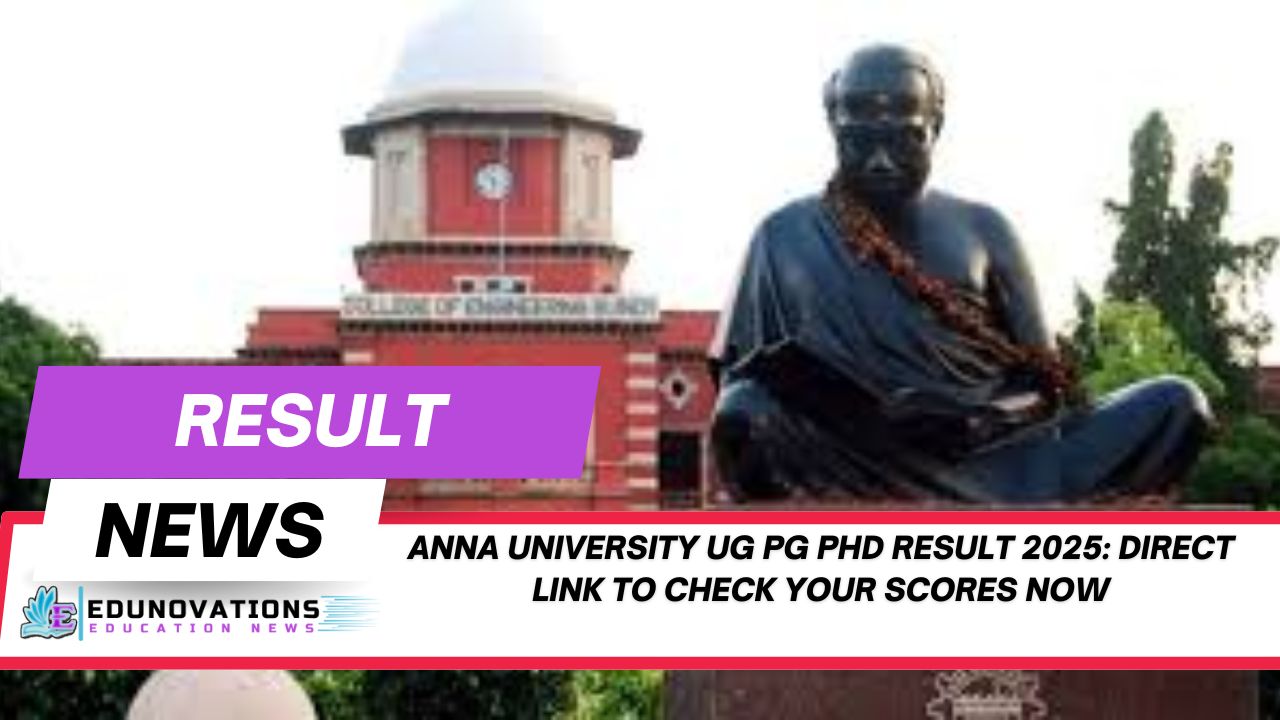 Anna University UG PG PhD Result 2025