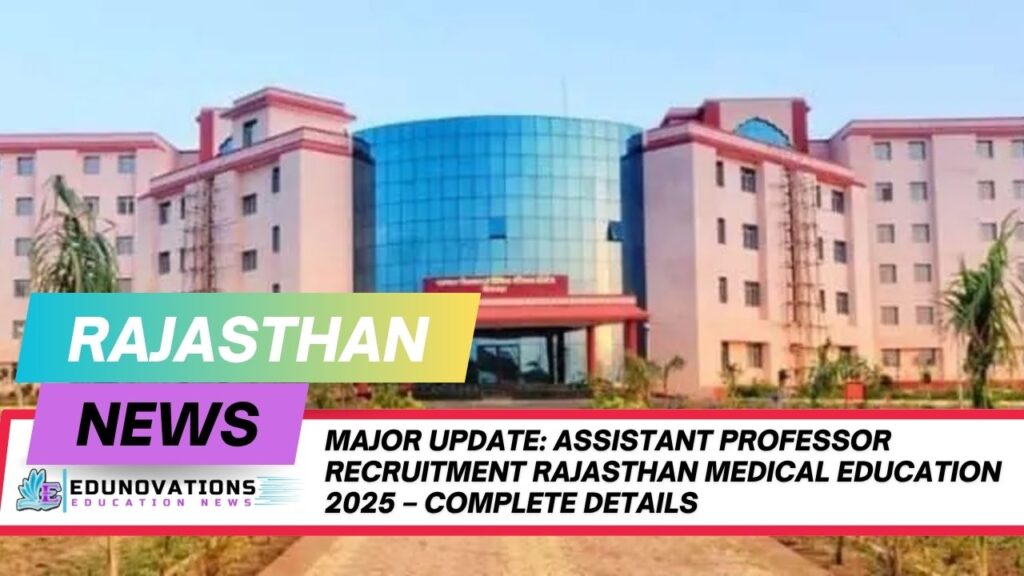 Assistant Professor recruitment Rajasthan Medical Education 2025