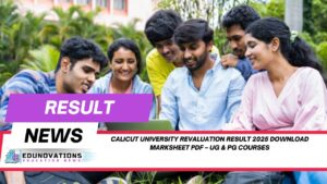 Calicut University revaluation result 2025 download marksheet PDF