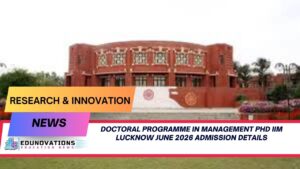 Doctoral Programme in Management PhD IIM Lucknow June 2026 admission