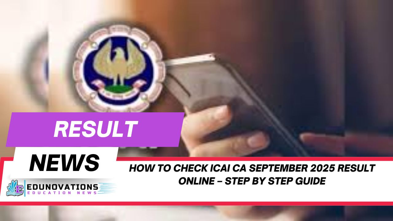How to check ICAI CA September 2025 result online
