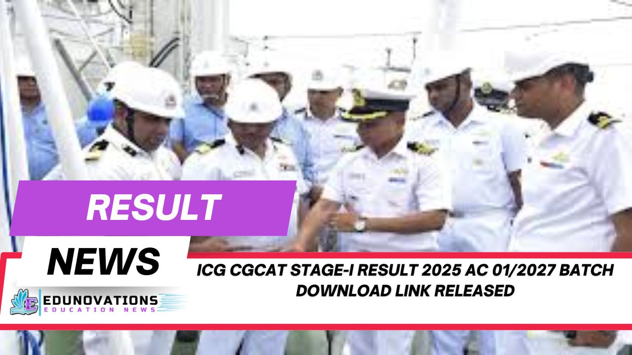 ICG CGCAT Stage-I result 2025 AC 01/2027 batch download link