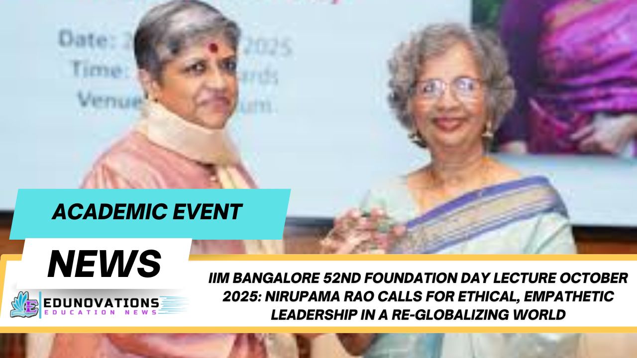 IIM Bangalore 52nd Foundation Day lecture October 2025