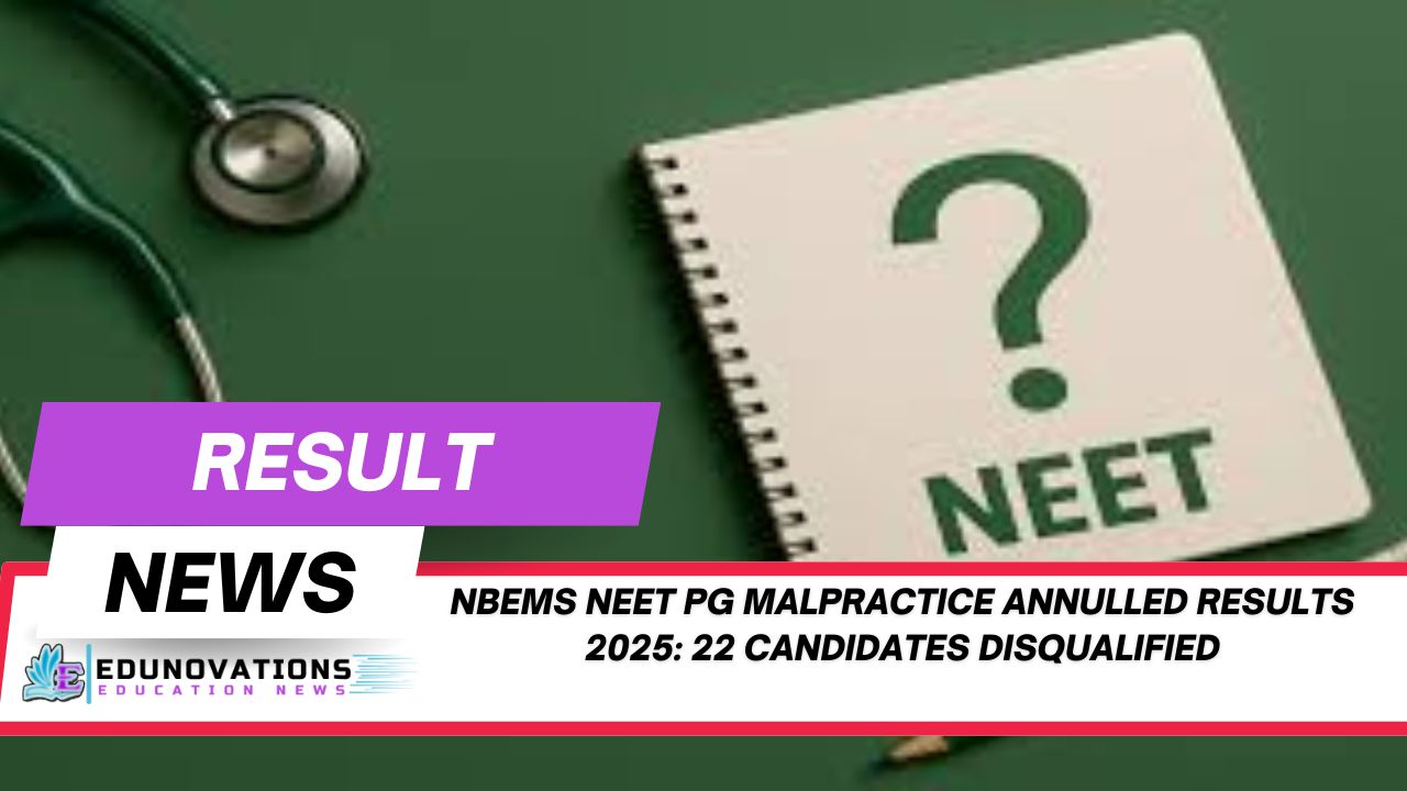NBEMS NEET PG malpractice annulled results 2025