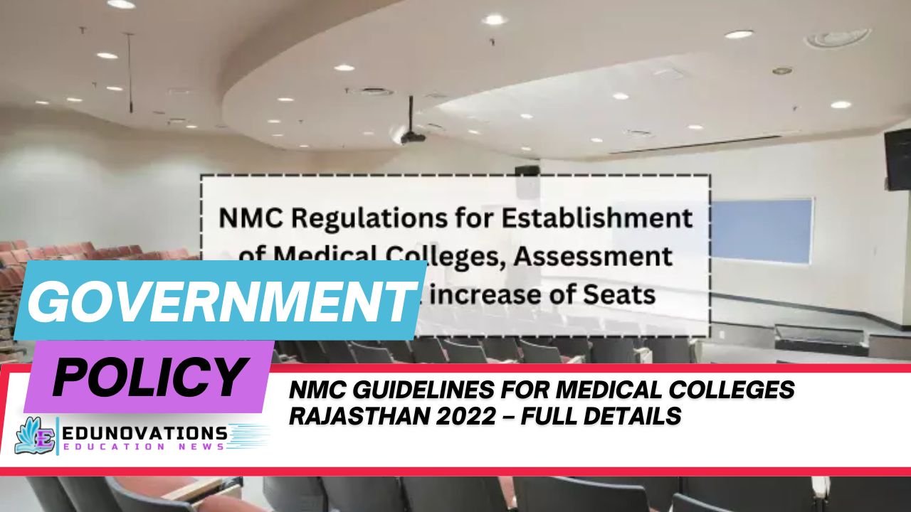 NMC guidelines for medical colleges Rajasthan 2022