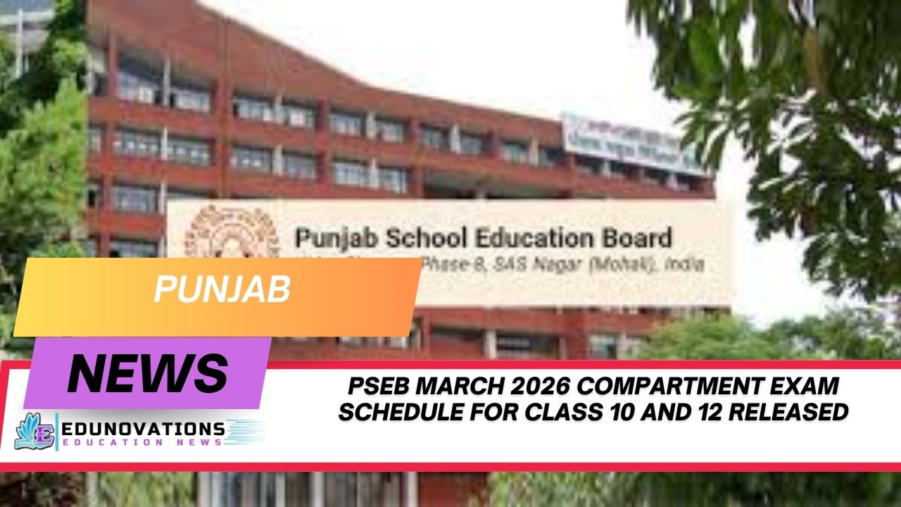 PSEB March 2026 compartment exam schedule for class 10 and 12
