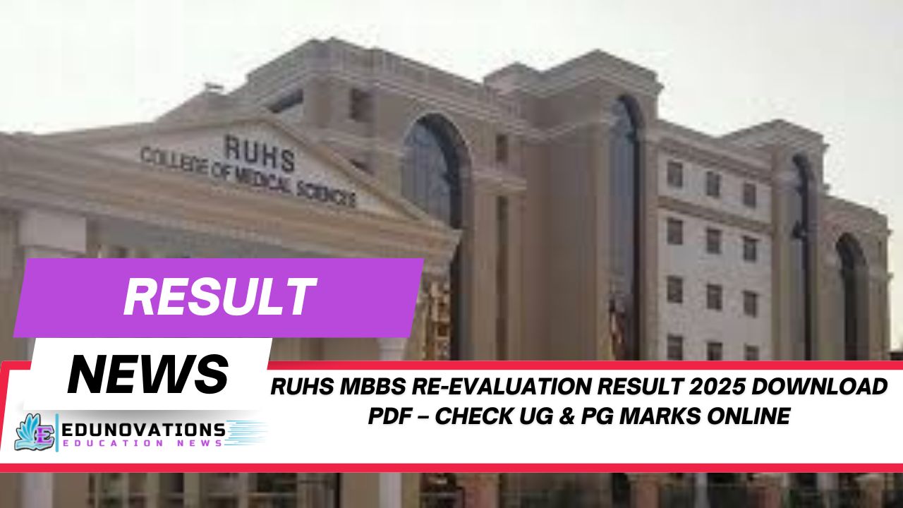 RUHS MBBS Re-Evaluation Result 2025 Download PDF
