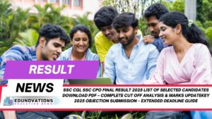 SSC CPO final result 2025 list of selected candidates download PDF