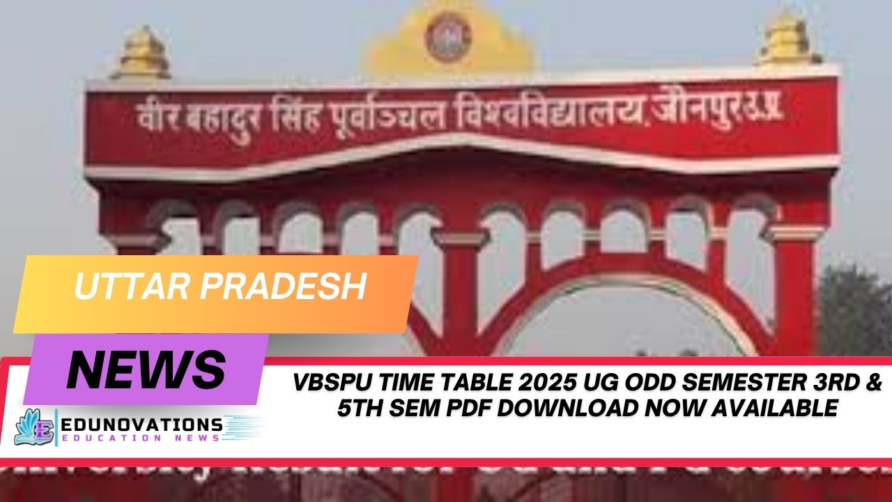 VBSPU Time Table 2025 UG Odd Semester
