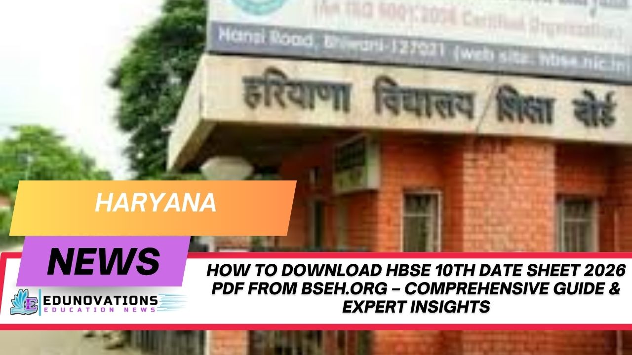 how to download HBSE 10th date sheet 2026 PDF from bseh.org
