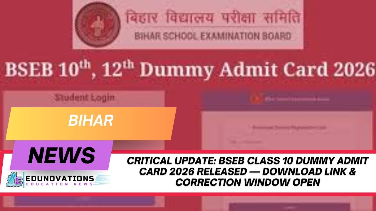 BSEB Class 10 Dummy Admit Card 2026 Released