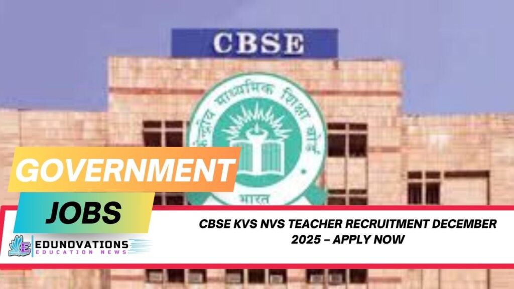 CBSE KVS NVS teacher recruitment