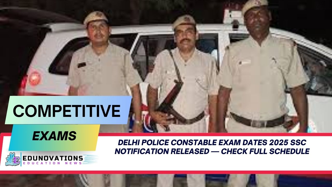 Delhi Police Constable exam dates 2025 SSC notification released
