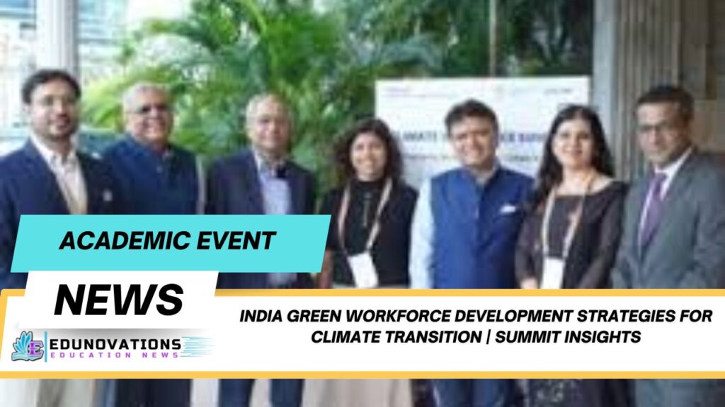 India green workforce development strategies for climate transition