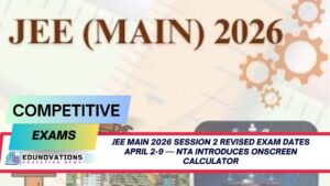 JEE Main 2026 session 2 revised exam dates April 2-9