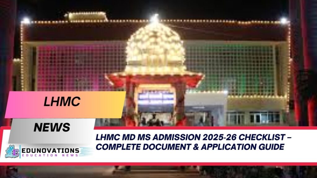 LHMC MD MS admission 2025‑26