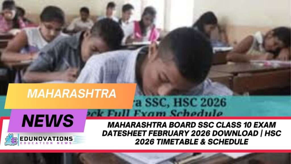 Maharashtra board SSC Class 10 exam datesheet February 2026 download