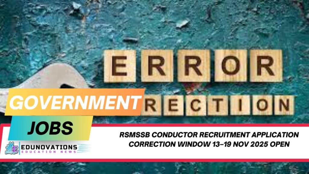 RSMSSB Conductor Recruitment Application