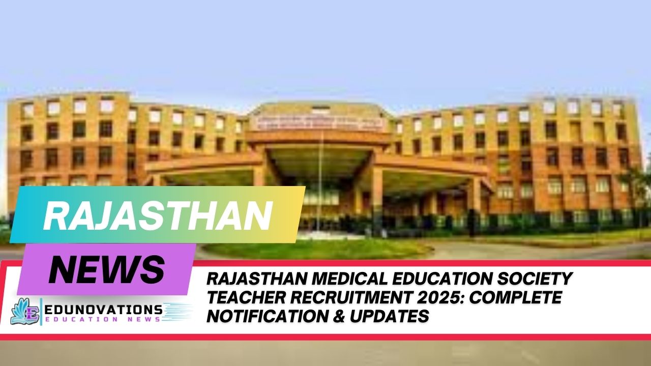 Rajasthan Medical Education Society teacher recruitment 2025