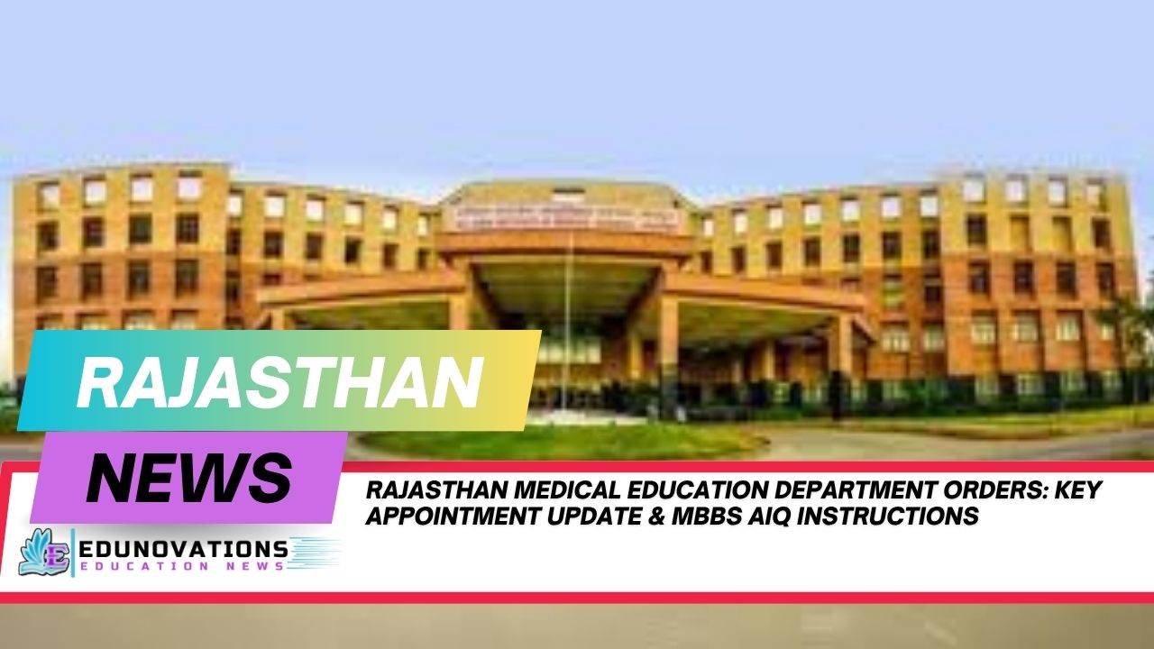 Rajasthan medical education department orders