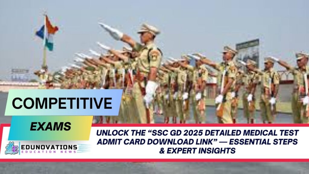 SSC GD 2025 detailed medical test admit card download link
