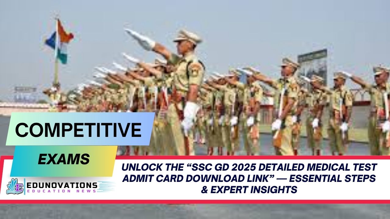SSC GD 2025 detailed medical test admit card download link